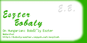 eszter bobaly business card